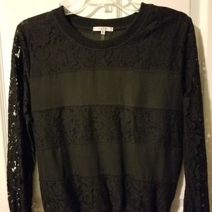 Black lace shirt - Size small